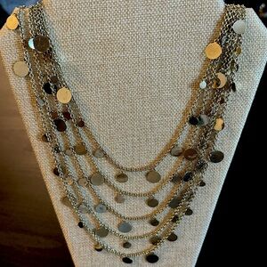 ⚜️3 for $30⚜️ Vintage Gold Tone Layered Coin Statement Necklace